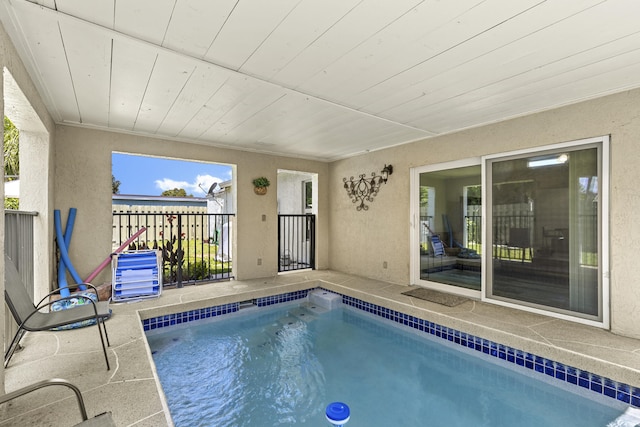 944 Hansen St, West Palm Beach, FL 33405 - view of pool featuring fence and a patio