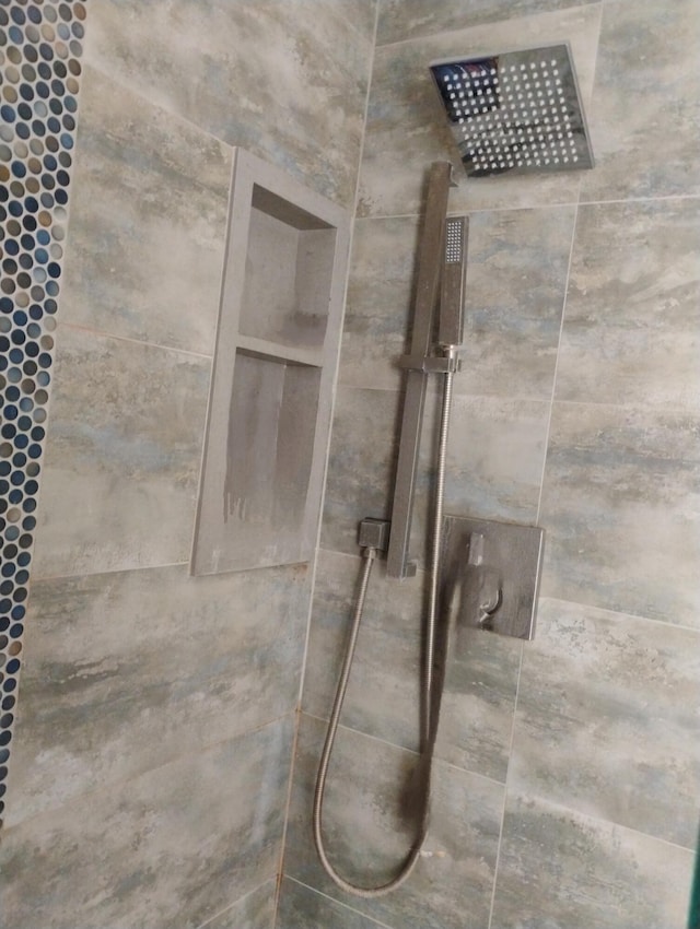 details with tiled shower