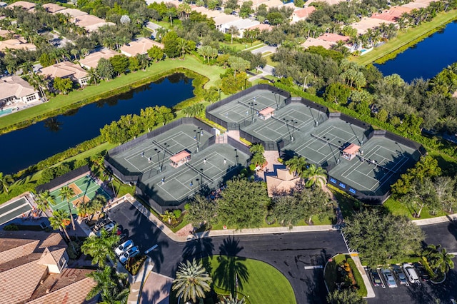 13434 Shell Beach Ct, Delray Beach, FL 33446 - aerial view with a water view and a residential view