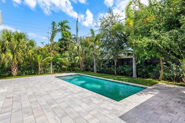 306 Plymouth Rd, West Palm Beach, FL 33405 - view of pool with a fenced in pool, a patio, and a fenced backyard