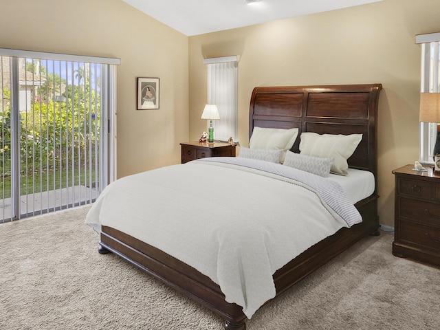 12404 Lakeridge Falls Dr, Boynton Beach, FL 33437 - bedroom featuring lofted ceiling and carpet flooring