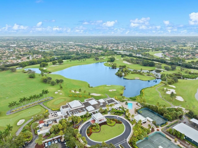 6090 Newport Village Way, Lake Worth, FL 33463 - birds eye view of property featuring a residential view, view of golf course, and a water view