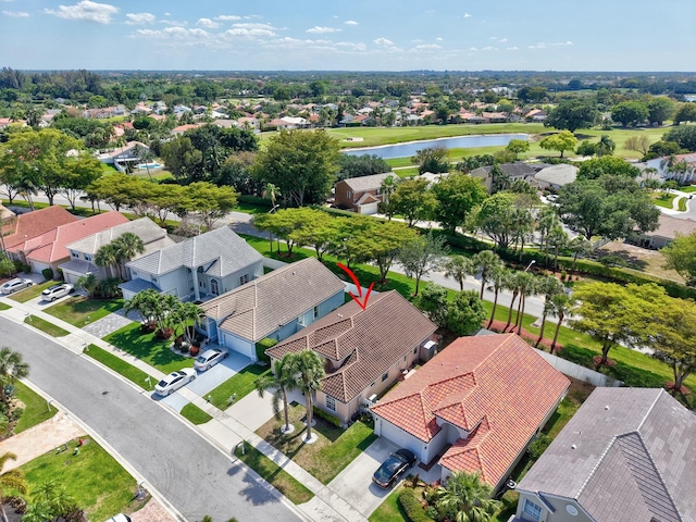 6090 Newport Village Way, Lake Worth, FL 33463 - birds eye view of property featuring a residential view and a water view