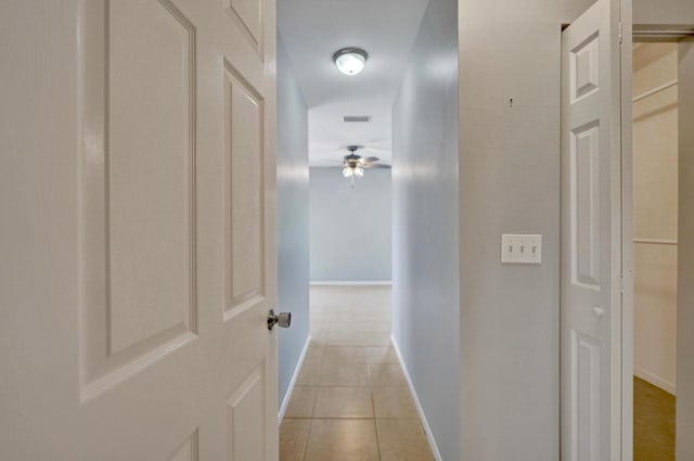 5680 Northpointe Ln, Boynton Beach, FL 33437 - hall featuring baseboards, light tile patterned floors, and visible vents
