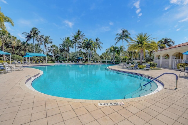 pool featuring a patio