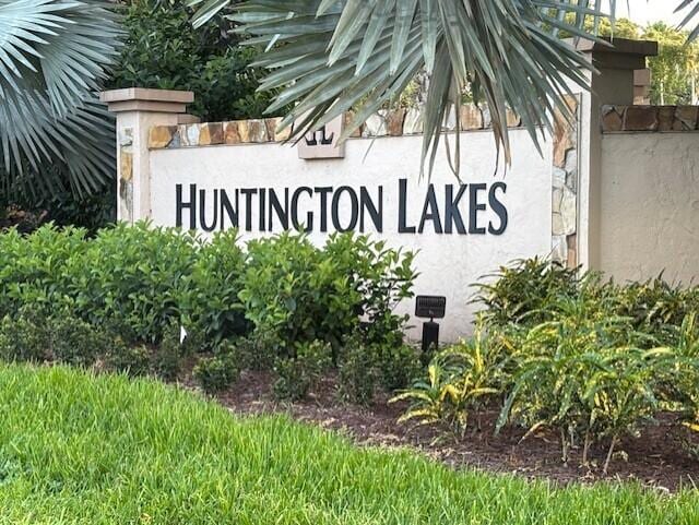 view of community sign