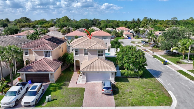 birds eye view of property featuring a residential view