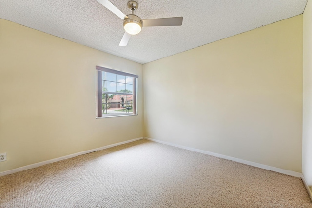 8004 Copenhagen Way, Boca Raton, FL 33434 - empty room featuring carpet floors, ceiling fan, a textured ceiling, and baseboards