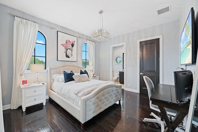 9650 Eden Mnr, Parkland, FL 33076 - bedroom with baseboards, multiple windows, and a chandelier