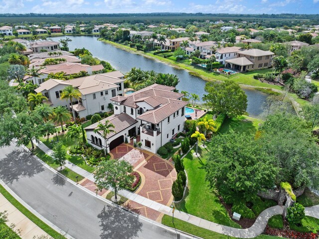 9650 Eden Mnr, Parkland, FL 33076 - bird's eye view with a water view and a residential view