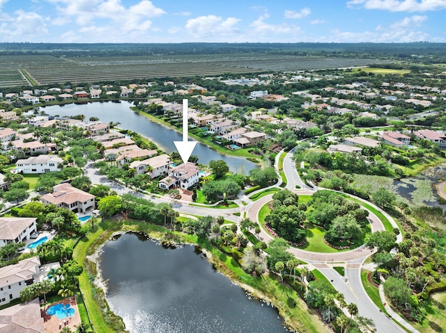 9650 Eden Mnr, Parkland, FL 33076 - birds eye view of property with a water view and a residential view