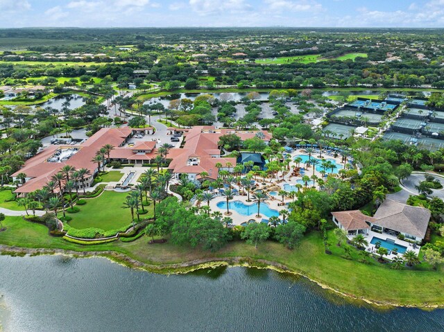 9650 Eden Mnr, Parkland, FL 33076 - aerial view with a water view and a residential view