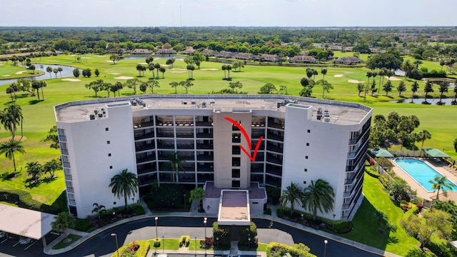 5279 Fountains Dr S Unit 304, Lake Worth, FL 33467 - aerial view of apartment complex / building, a large body of water, and a golf course