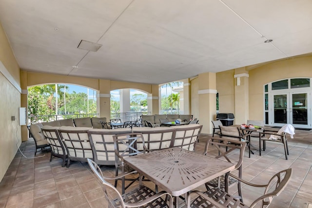 5279 Fountains Dr S Unit 304, Lake Worth, FL 33467 - view of patio with an outdoor living space
