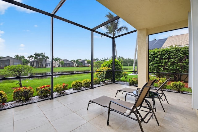 6863 Imperial Beach Cir, Delray Beach, FL 33446 - sunroom with a water view and a residential view
