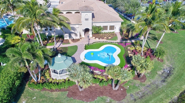 6863 Imperial Beach Cir, Delray Beach, FL 33446 - view from above of property with a pool area
