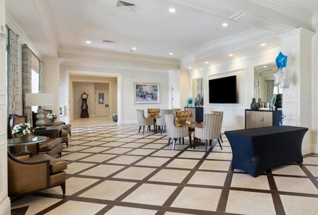 6863 Imperial Beach Cir, Delray Beach, FL 33446 - lobby with recessed lighting and ornamental molding