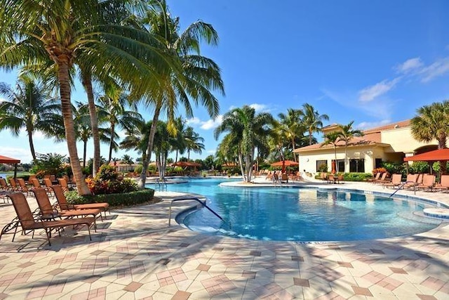 6863 Imperial Beach Cir, Delray Beach, FL 33446 - community pool featuring a patio