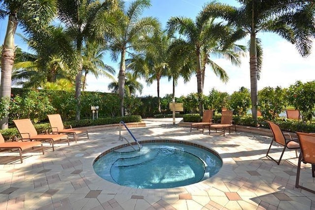 6863 Imperial Beach Cir, Delray Beach, FL 33446 - view of pool with a patio and a community hot tub