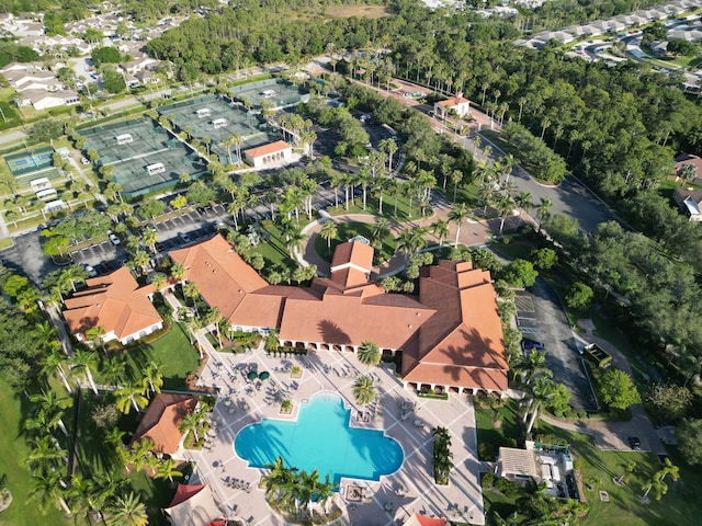477 NW Blue Lake Dr, Port Saint Lucie, FL 34986 - aerial view of property's location featuring a pool area