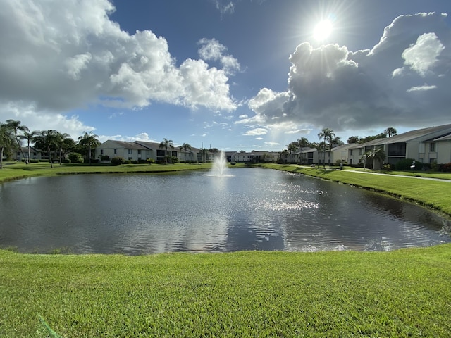 property view of water with a residential view