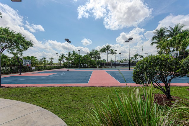 view of sport court featuring community basketball court