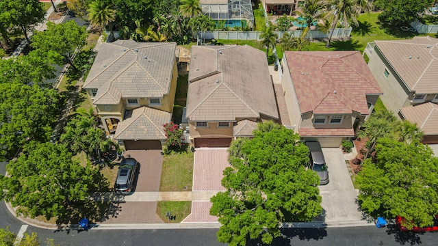 aerial view of residential area