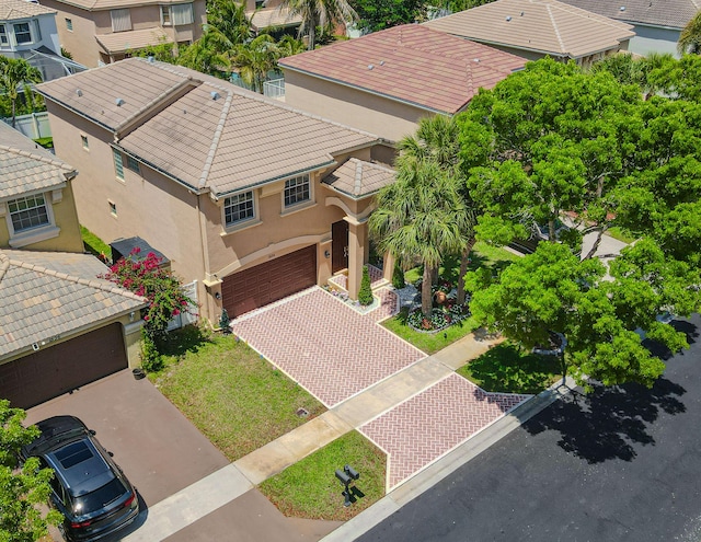 aerial view of residential area