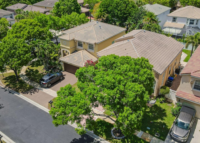 aerial view of residential area