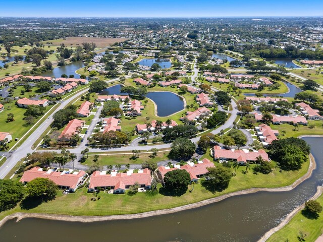 5942 Parkwalk Cir W, Boynton Beach, FL 33472 - bird's eye view with a residential view and a water view
