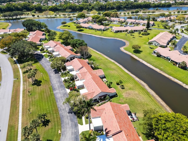 5942 Parkwalk Cir W, Boynton Beach, FL 33472 - birds eye view of property featuring a water view and a residential view