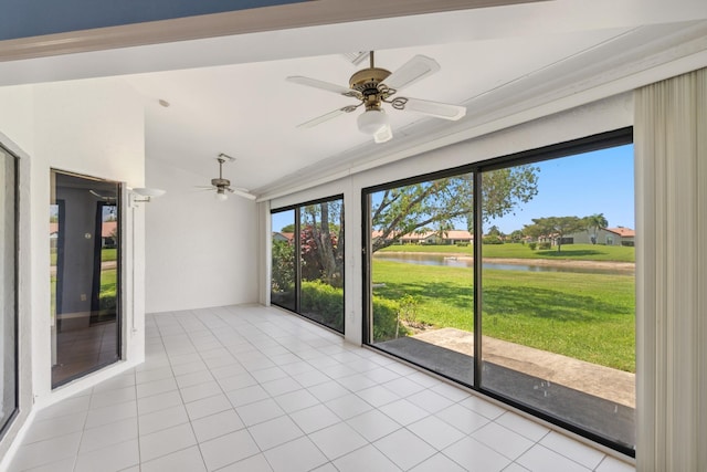 5942 Parkwalk Cir W, Boynton Beach, FL 33472 - unfurnished sunroom with a water view