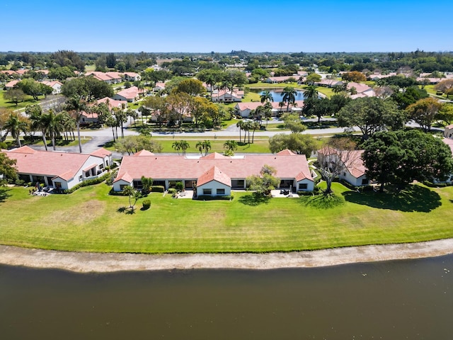5942 Parkwalk Cir W, Boynton Beach, FL 33472 - bird's eye view with a residential view and a water view