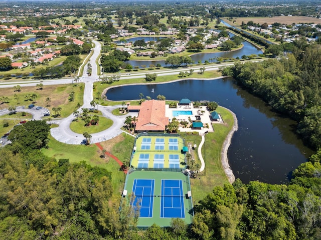 5942 Parkwalk Cir W, Boynton Beach, FL 33472 - birds eye view of property with a water view