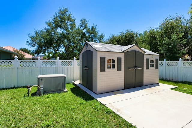 view of shed