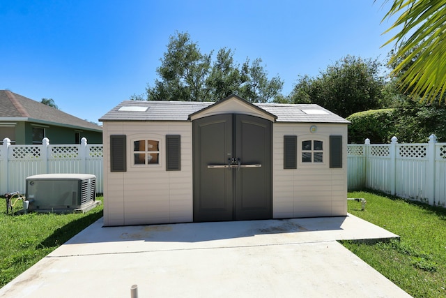 view of shed