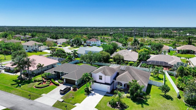 aerial perspective of suburban area