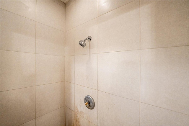 details with tiled shower