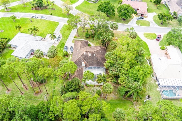drone / aerial view featuring a residential view