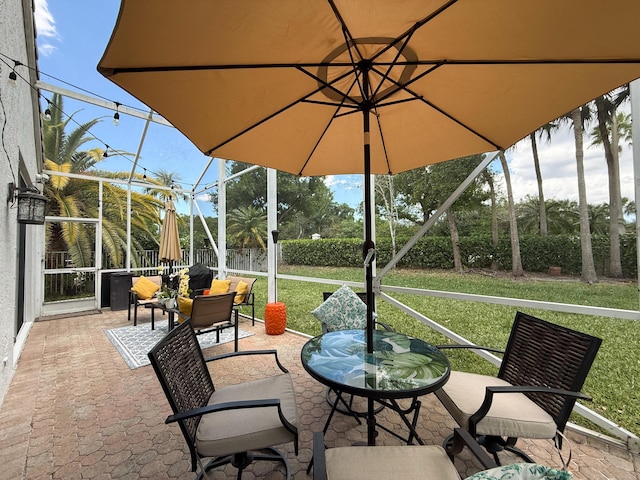 4803 NW 59th Ct, Coconut Creek, FL 33073 - view of patio / terrace with glass enclosure