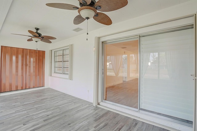 exterior space featuring visible vents and plenty of natural light