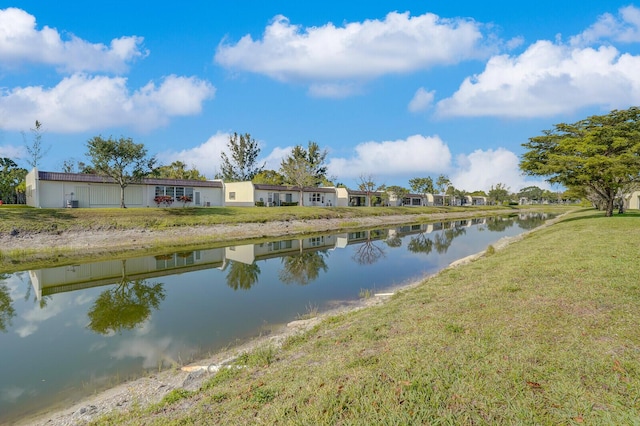 property view of water with a residential view