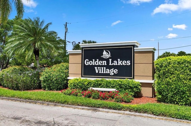 view of community sign