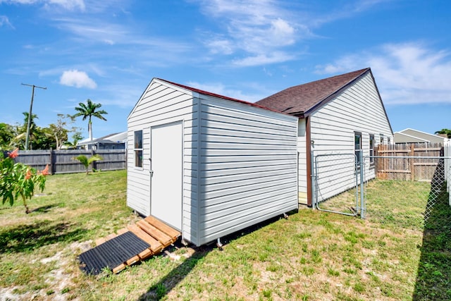7938 Ridgewood Dr, Lake Worth, FL 33467 - view of shed with a fenced backyard