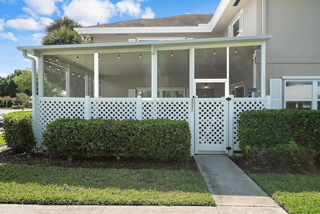 3531 SW Sunset Trace Cir, Palm City, FL 34990 - exterior space with a sunroom
