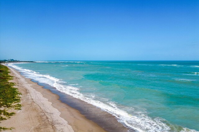 water view with a view of the beach