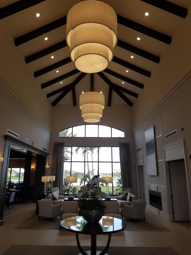 building lobby featuring visible vents
