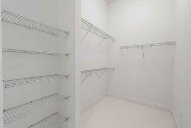 view of walk in closet