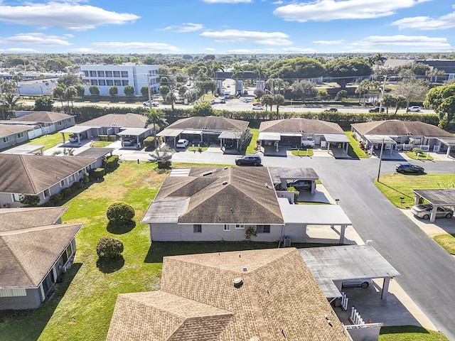 drone / aerial view with a residential view