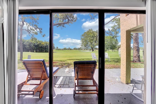 5337 Fountains Dr S, Lake Worth, FL 33467 - entryway with view of golf course